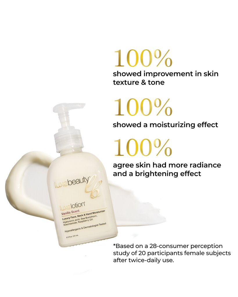 Luxe Lotion Face, Neck & Hand Moisturizer - 8.5 oz Vanilla Scent