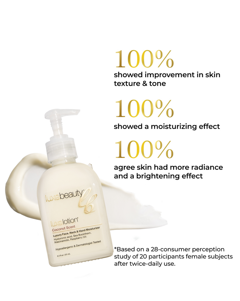 Luxe Lotion Face, Neck & Hand Moisturizer With Coconut Scent