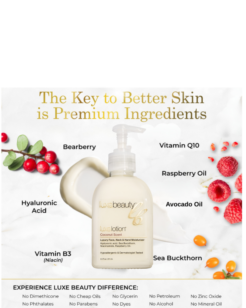 Luxe Lotion Face, Neck & Hand Moisturizer With Coconut Scent