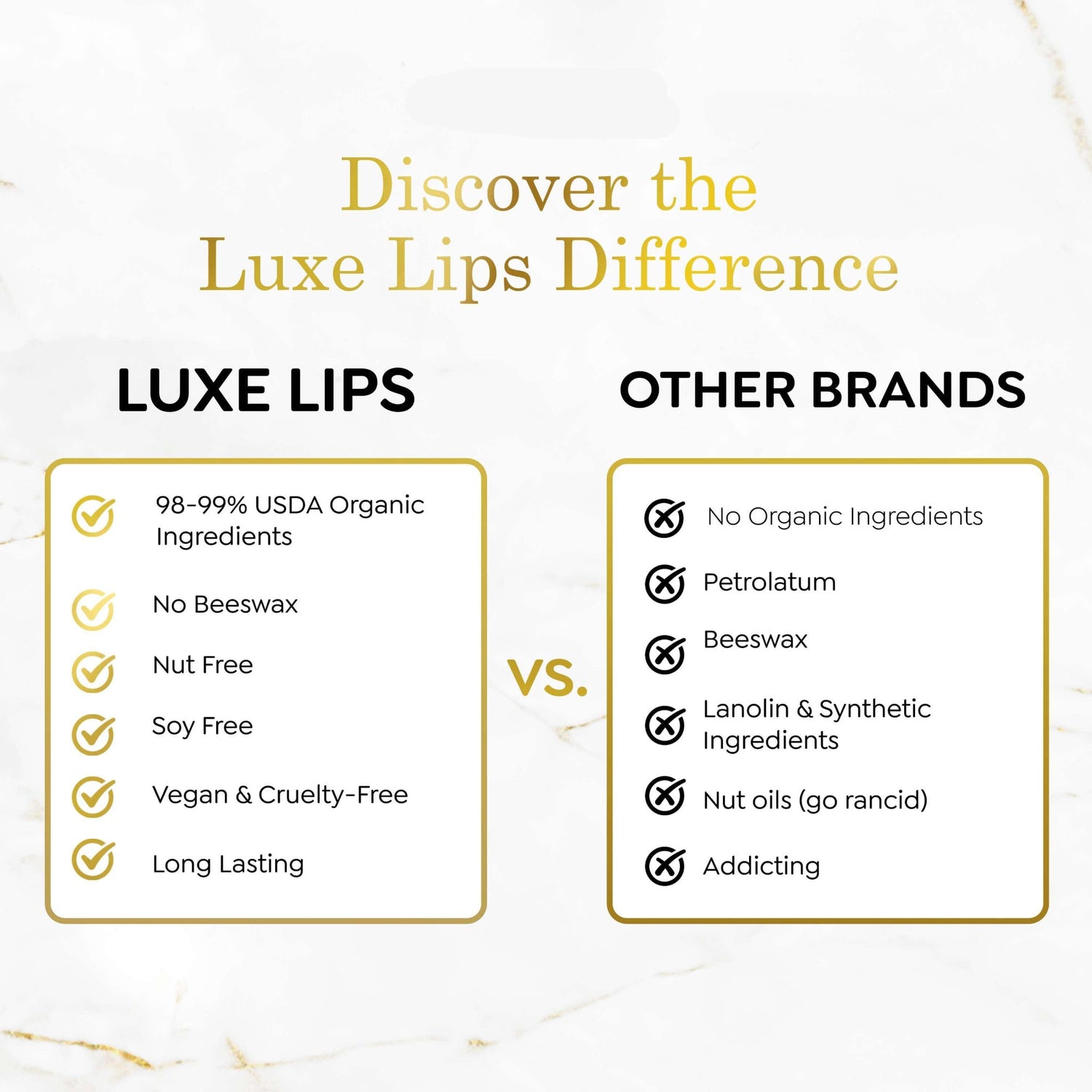 Luxe Beauty Luxe Lips Brand Comparison