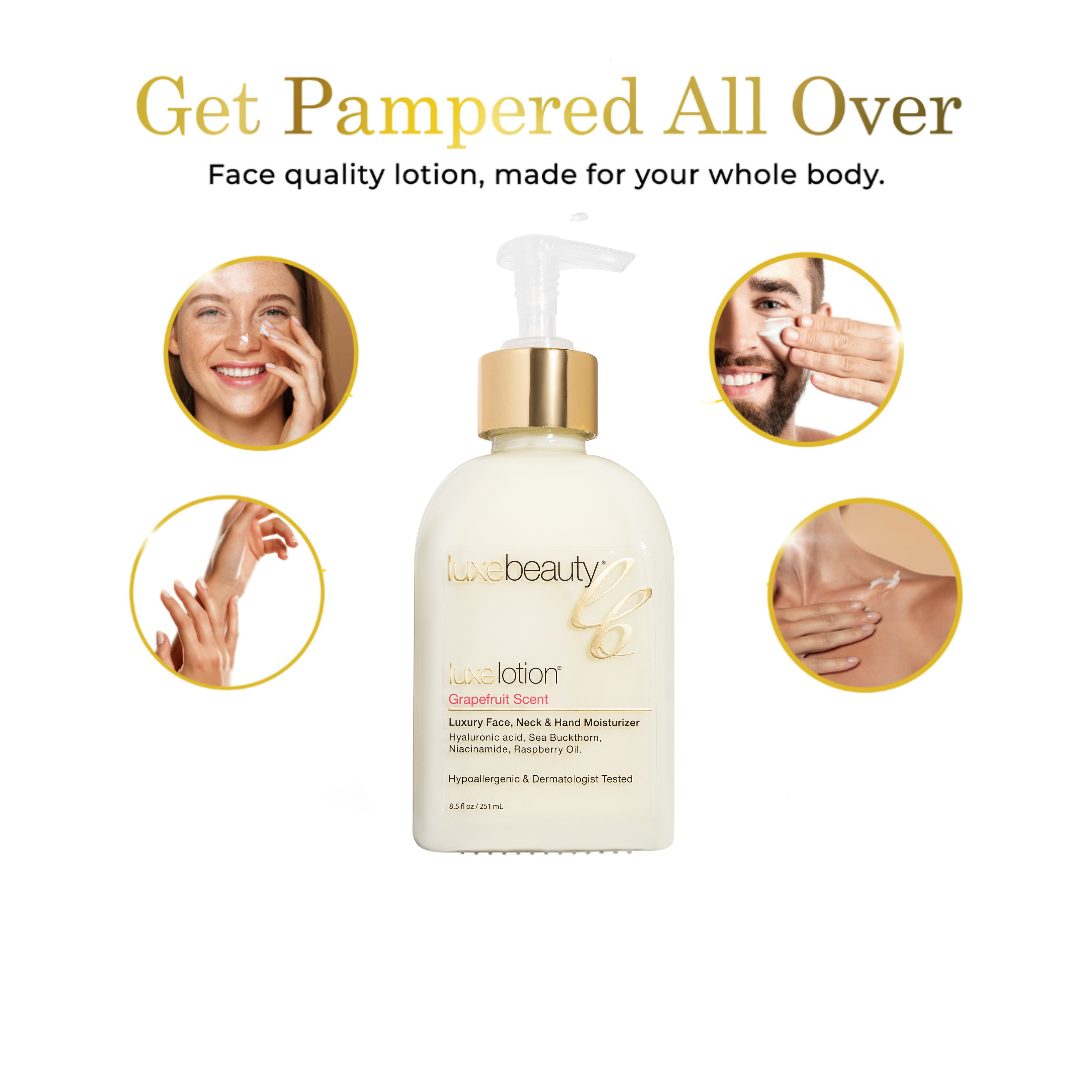 Face, Neck &amp; Hand Moisturizer - Grapefruit Scent