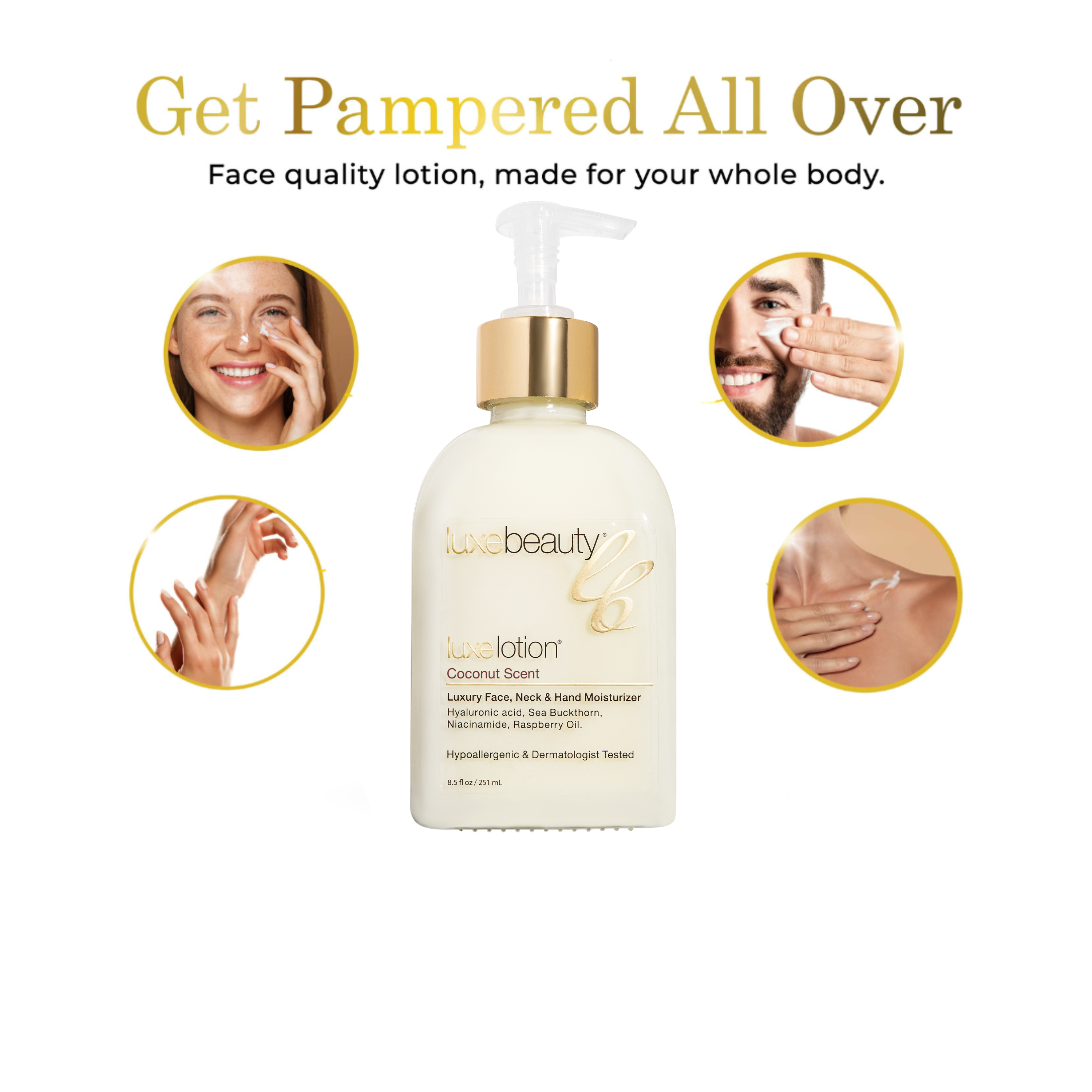 Face, Neck &amp; Hand Moisturizer - Coconut Scent