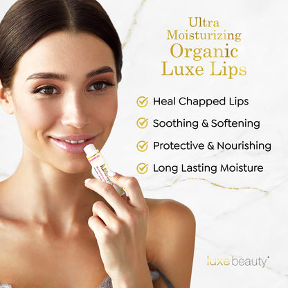Luxe Lips - Moisturizing Beeswax-Free Lip Balm - Plain