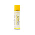 Luxe Lips Popcorn lip balm with yellow cap and label on a white background