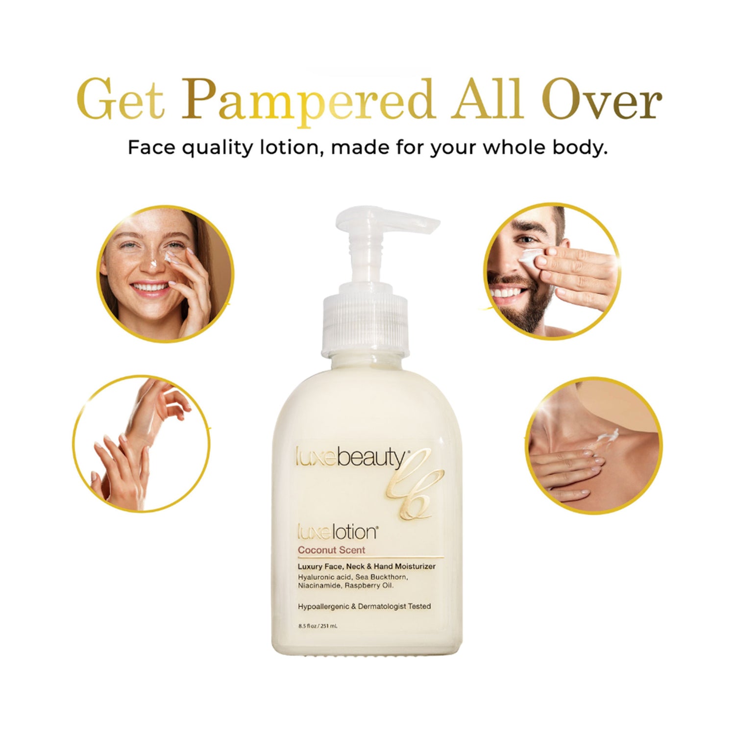 Face, Neck &amp; Hand Moisturizer - Coconut Scent