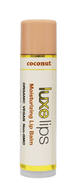 Beeswax Free, Nut Free Lip Balm - Luxe Lips - Coconut