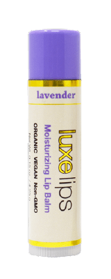 Beeswax Free, Nut Free Lip Balm - Luxe Lips -Lavender